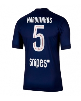 Paris Saint-Germain Marquinhos #5 Maglia Gara Casa Repliche 2025-26 Maniche Corte